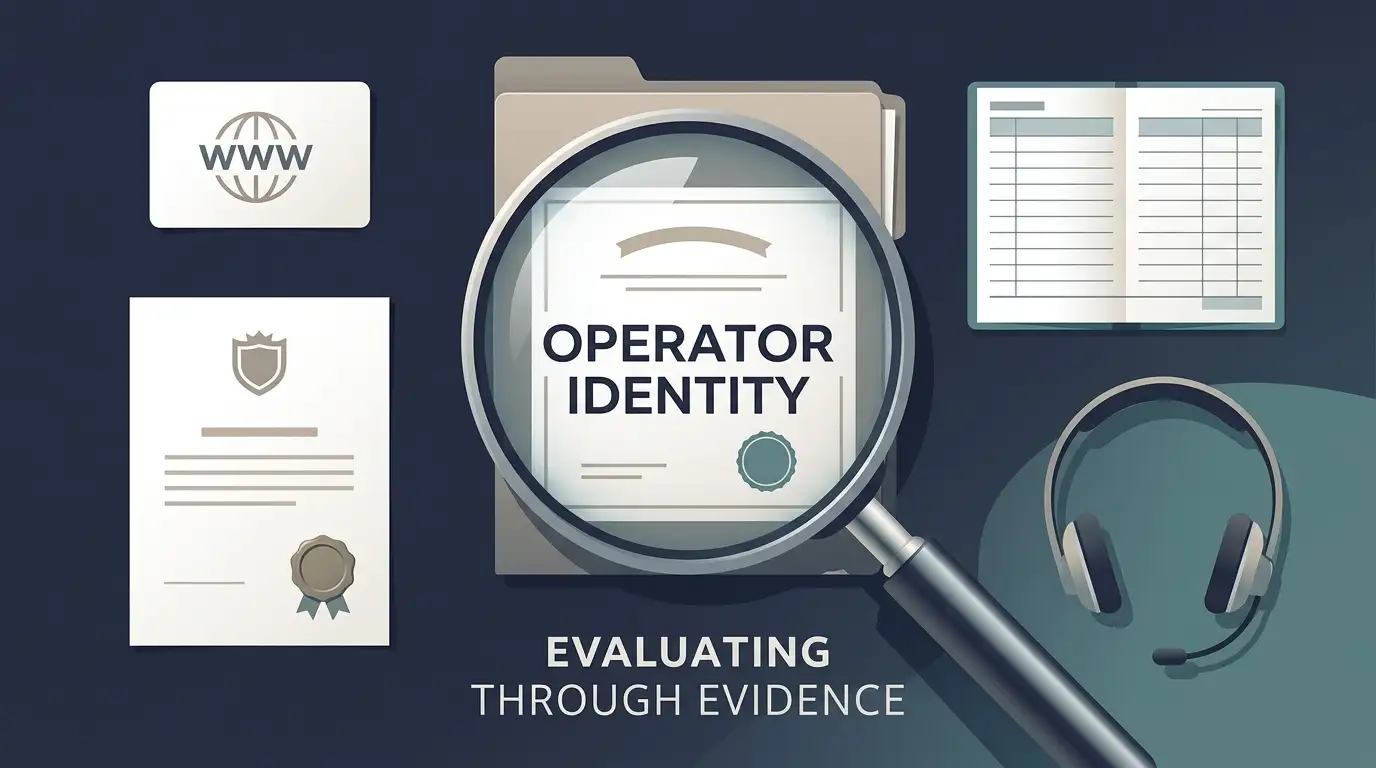 Editorial checklist for verifying operator, licence, terms, cashier conditions and support routes